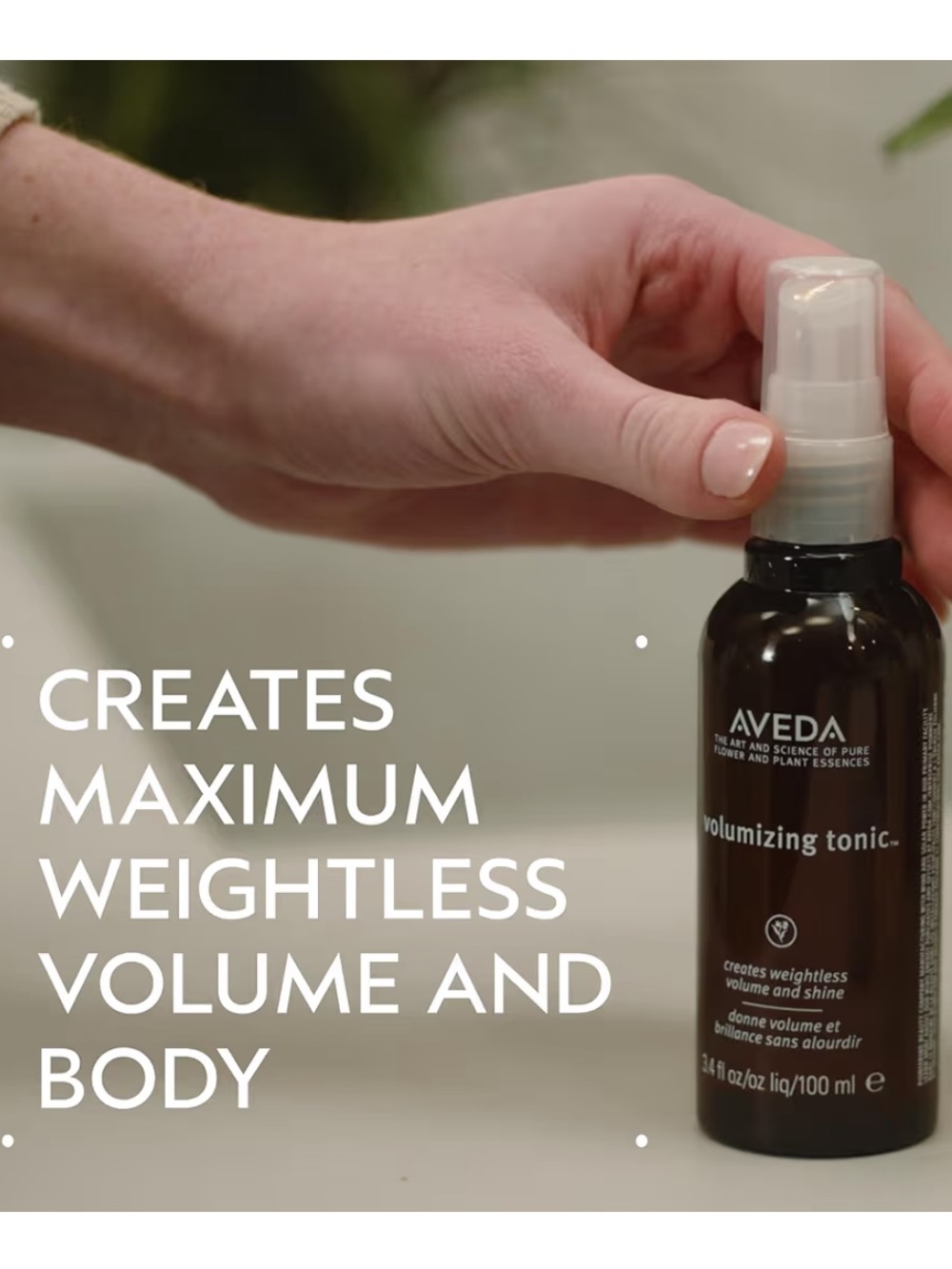 AVEDA Volumizing Hair Tonic Spray for Fine and Medium Hair Types 3.4oz/100ml - Picture 2 of 7